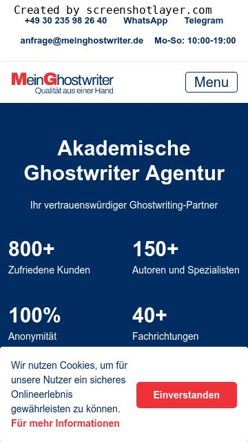 Firmenlogo vom Unternehmen MeinGhostwriter aus Berlin