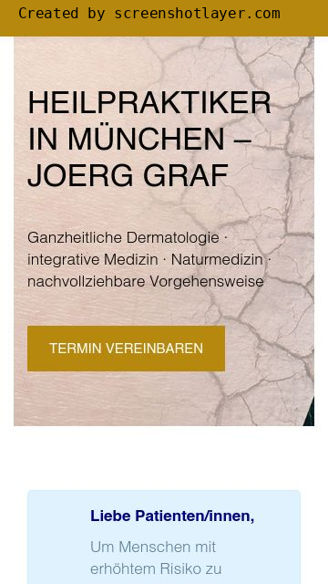 Firmenlogo vom Unternehmen Joerg Graf - Heilpraktiker Haut München aus München