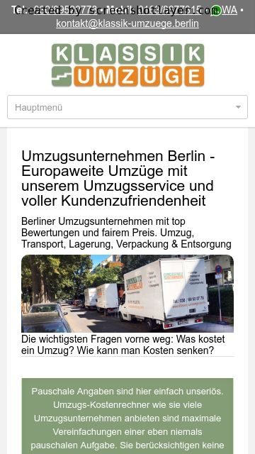 Firmenlogo vom Unternehmen Klassik Umzüge aus Berlin