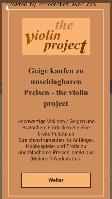 Firmenlogo vom Unternehmen the violin project - Thomas Müthing GbR aus Offenbach