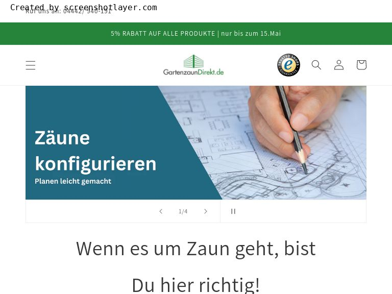 Firmenlogo vom Unternehmen GartenzaunDirekt.de aus Lohne