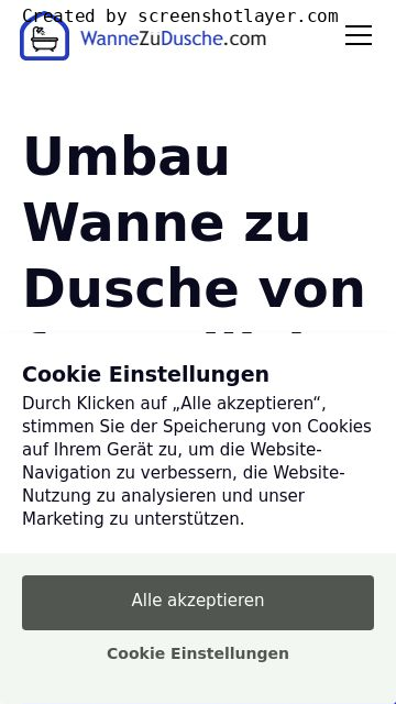 Firmenlogo vom Unternehmen WanneZuDusche.com aus Gräfelfing