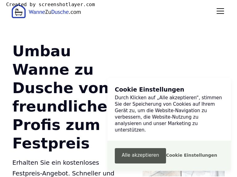 Firmenlogo vom Unternehmen WanneZuDusche.com aus Gräfelfing