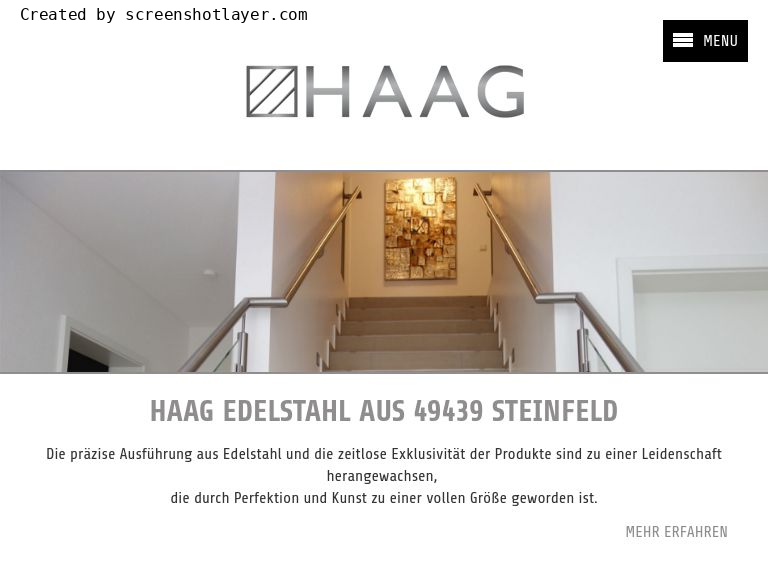 Firmenlogo vom Unternehmen Haag Edelstahl aus Steinfeld