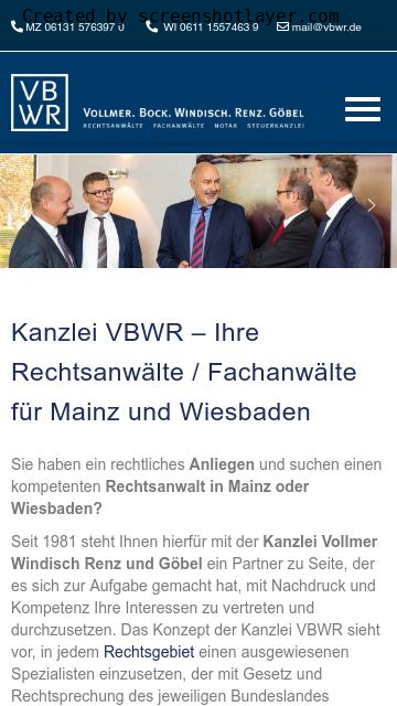 Firmenlogo vom Unternehmen Kanzlei VBWR - Rechtsanwälte Fachanwälte Notar Steuerkanzlei aus Mainz