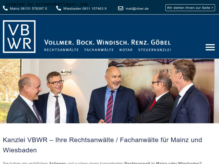 Firmenlogo vom Unternehmen Kanzlei VBWR - Rechtsanwälte Fachanwälte Notar Steuerkanzlei aus Mainz