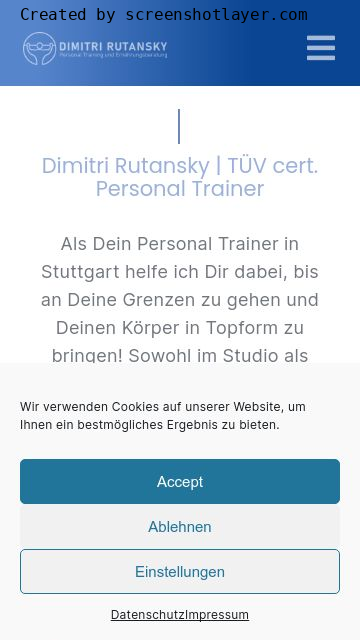 Firmenlogo vom Unternehmen Personal Trainer Dimitri Rutansky aus Stuttgart