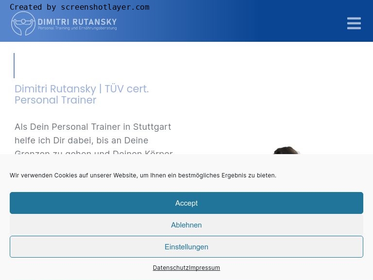 Firmenlogo vom Unternehmen Personal Trainer Dimitri Rutansky aus Stuttgart