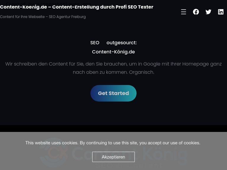 Firmenlogo vom Unternehmen Content König aus Freiburg
