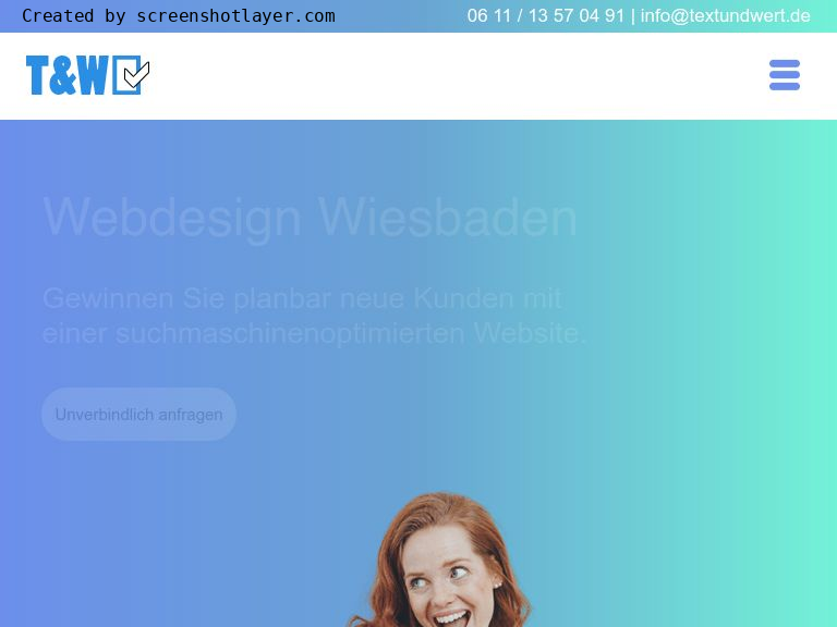 Firmenlogo vom Unternehmen Text und Wert aus Wiesbaden