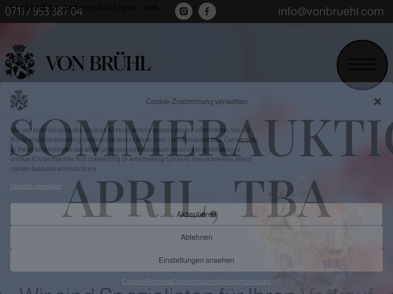Firmenlogo vom Unternehmen Auktionshaus von Brühl aus Stuttgart