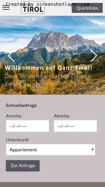 Firmenlogo vom Unternehmen Ganz Tirol