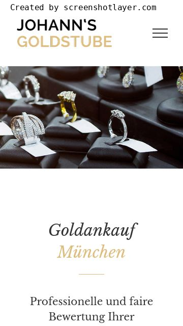 Firmenlogo vom Unternehmen Johanns Goldstube aus München