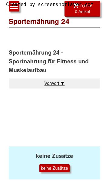 Firmenlogo vom Unternehmen Sporternährung 24 aus Eckental