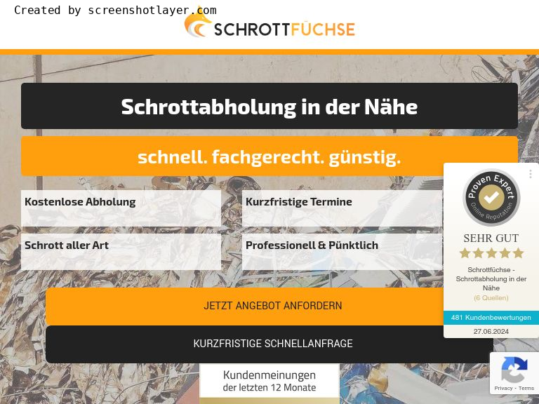 Firmenlogo vom Unternehmen Schrottfüchse - Schrottabholung in der Nähe aus Herne