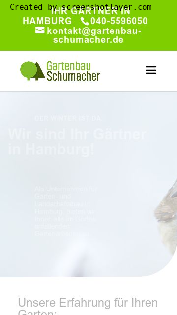 Firmenlogo vom Unternehmen Ihr Gärtner in Hamburg - Gartenbau Schumacher aus Hamburg