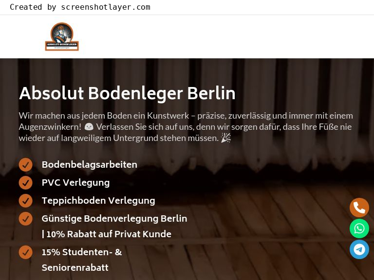 Firmenlogo vom Unternehmen Absolut Bodenleger Berlin aus Berlin