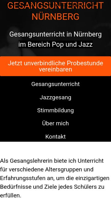 Gesangsunterricht Nürnberg