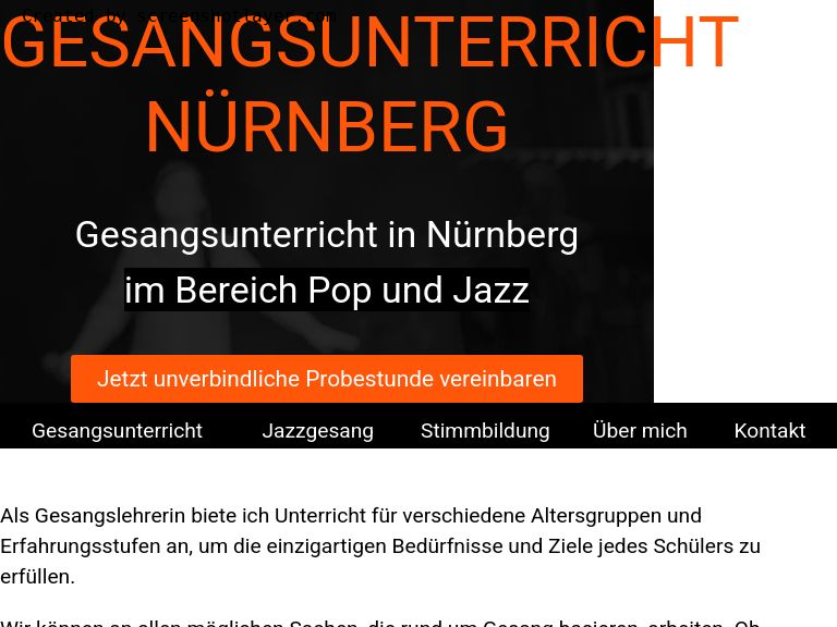 Gesangsunterricht Nürnberg