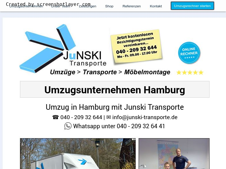 Firmenlogo vom Unternehmen Junski Transporte aus Hamburg