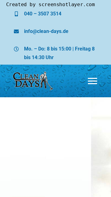 Firmenlogo vom Unternehmen Clean Days Gebäudereinigung Hamburg aus Hamburg