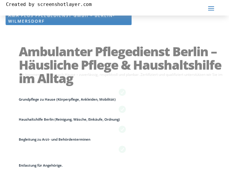 Firmenlogo vom Unternehmen Ambulanter Pflegedienst AMA-plus GmbH aus Berlin