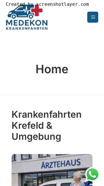 Firmenlogo vom Unternehmen Medekon Krankenfahrten aus Krefeld