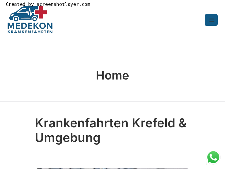 Firmenlogo vom Unternehmen Medekon Krankenfahrten aus Krefeld